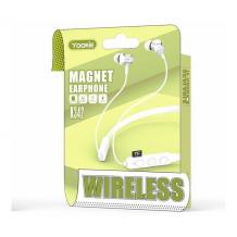 Магнитни Bluetooth Handsfree / Стерео слушалки Yookie SPORT Magnet K342 - бели