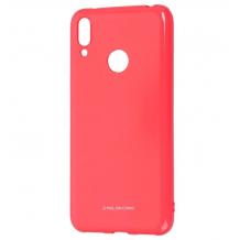 Силиконов калъф / гръб / TPU MOLAN CANO Jelly Case за Samsung Galaxy A20e - розов / брокат