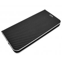 Луксозен кожен калъф Flip тефтер Vennus за Huawei Mate 20 Lite - черен / carbon