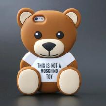 Силиконов калъф / гръб / TPU 3D Moschino Series за Huawei Ascend P8 - Teddy Bear / кафяв