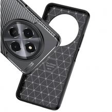 Луксозен силиконов калъф / кейс / TPU Auto Focus за Xiaomi Redmi 14C - черен / Carbon