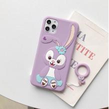 Силиконов калъф / гръб / TPU 3D за Apple iPhone 6 / iPhone 7 / iPhone 8 / iPhone SE2 2020 - Cartoon Duffy Rabbit / лилав