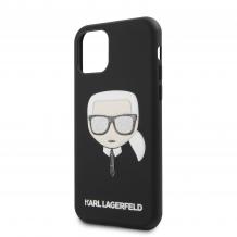 Оригинален силиконов гръб Karl Lagerfeld за Apple iPhone 12 /12 Pro 6.1'' - черен / Karl Head