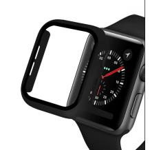 Луксозен кейс 2in1 3D 360° Full Cover Tempered glass за Apple Watch Series 44mm - черен