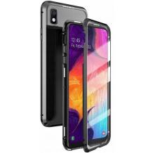 Магнитен калъф Bumper Case 360° FULL за Samsung Galaxy A10/M10 - прозрачен / черна рамка