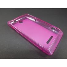 Силиконов гръб / калъф / TPU за Sony Xperia E Dual C1605 - розов / прозрачен