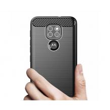 Силиконов калъф / гръб / TPU за Motorola Moto E7 Plus - черен / carbon