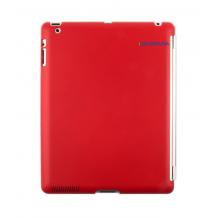 Кожен калъф за таблет Apple iPad 2, iPad 3, iPad 4 със стойка - Angry birds / червен