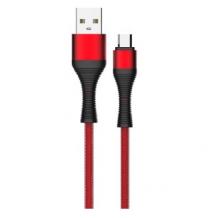 Оригинален USB кабел LDNIO LS402 Type-C USB Cable 5A за Samsung, LG, HTC, Sony, Lenovo и други - червен / 2 метра