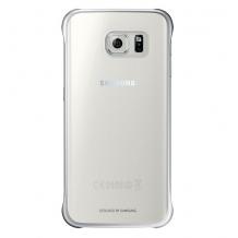 Твърд гръб за Samsung Galaxy S6 Edge G925 - прозрачен / сребрист кант