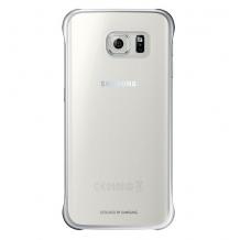 Твърд гръб за Samsung Galaxy S6 Edge+ G928 / S6 Edge Plus - прозрачен / сребрист кант