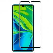 5D full cover Tempered glass Full Glue screen protector Xiaomi Mi Note 10  / Извит стъклен скрийн протектор с лепило от вътрешната страна за Xiaomi Mi Note 10 - черен