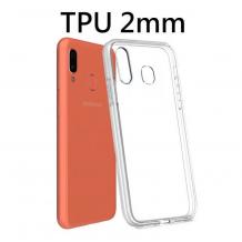 Луксозен силиконов калъф / гръб / TPU 2.0mm за Samsung Galaxy A20e - прозрачен