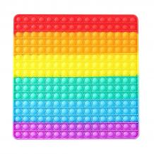 Антистрес Pop it / Popit / Попит Fidget игра 30x30cm - квадрат / дъга