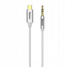 Оригинален аудио кабел BASEUS Yiven M01 Type-C към AUX 3.5mm - сребрист
