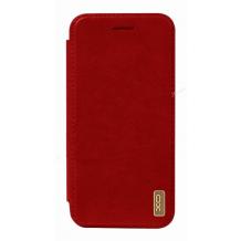 Луксозен кожен калъф Flip тефтер XO Creative Case за Apple iPhone 12 Pro Max 6.7" – червен