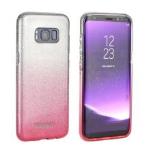 Луксозен силиконов калъф / гръб / TPU Kakusiga за Samsung Galaxy Note 8 N950 - преливащ брокат / розово и сребристо