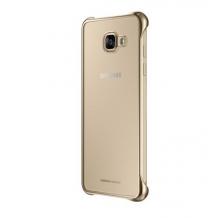 Оригинален твърд гръб Clear Cover EF-QA510C за Samsung Galaxy A5 2016 A510 - прозрачен със златист кант