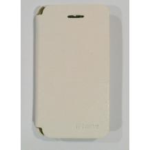 Кожен калъф Flip cover за Apple iPhone 4 / 4s - бял