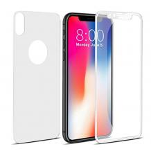 5D full cover Tempered glass Full Glue screen protector Apple iPhone X / Извит стъклен скрийн протектор с лепило за Apple iPhone X - лице и гръб / бял