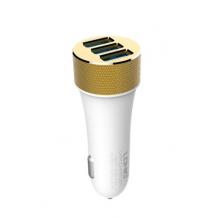 Зарядно за кола Triple Smart Car carger LDNIO / DC 12V-24V / с USB порт и Micro USB кабел DC 5V / 5.1A / DL-C50 