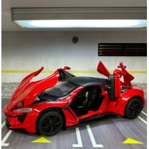 Метална кола с отварящи се врати капаци светлини и звуци Fast & Furious 7 Lykan Hypersport 1:32