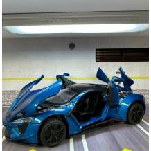 Метална кола с отварящи се врати капаци светлини и звуци Fast & Furious 7 Lykan Hypersport 1:32