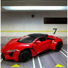 Метална кола с отварящи се врати капаци светлини и звуци Fast & Furious 7 Lykan Hypersport 1:32