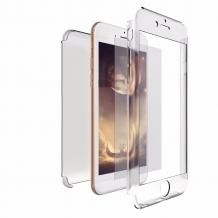 Луксозен силиконов калъф / гръб / TPU 360° за Apple iPhone 7 / iPhone 8 - прозрачен