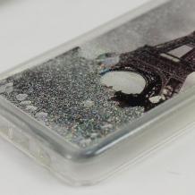Силиконов калъф / гръб / TPU 3D за Samsung Galaxy A5 2016 A510 - Айфелова кула / сребрист брокат