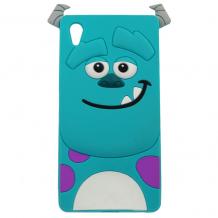 Силиконов калъф / гръб / TPU 3D за Sony Xperia Z5 - Monster / син