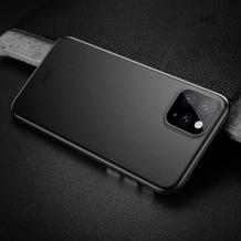 Луксозен силиконов калъф / гръб / TPU Baseus Wing Case за Apple iPhone 11 Pro Max 6.5'' - черен / мат