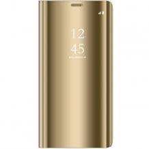 Луксозен калъф Clear View Cover с твърд гръб за Samsung Galaxy S9 G960 - златист