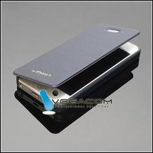 Луксозен кожен калъф Flip тефтер Mercury Techno за Apple iPhone 4 / 4S - черен