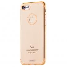 Оригинален гръб REMAX Sunshine Series за Apple iPhone 7 - златист / прозрачен