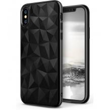 Луксозен силиконов калъф / гръб / TPU за Huawei P20 - призма / черен