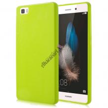 Ултра тънък силиконов калъф / гръб / TPU Ultra Thin Candy Case за Huawei Ascend P8 Lite / Huawei P8 Lite - зелен