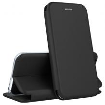 Луксозен кожен калъф Flip тефтер със стойка OPEN за Samsung Galaxy S22 Plus 5G - черен