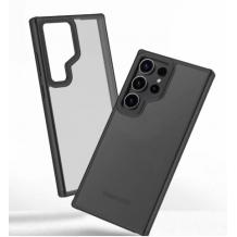 Луксозен гръб / кейс / X-Level Armor Series за Samsung Galaxy S25 - черен прозрачен