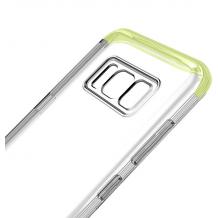 Оригинален гръб Baseus Armor Case за Samsung Galaxy S8 G950 - прозрачен / зелен кант