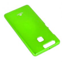 Луксозен силиконов калъф / гръб / TPU Mercury GOOSPERY Jelly Case за Huawei P9 - зелен
