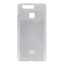 Луксозен силиконов калъф / кейс / TPU Mercury GOOSPERY Jelly Case за Huawei P9 - бял