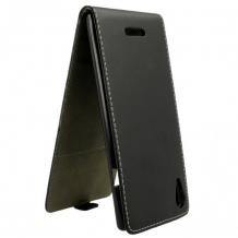 Кожен калъф Flip тефтер Flexi за Sony Xperia T3 - черен