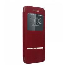 Луксозен кожен калъф Flip тефтер S-View Baseus Terse Leather Case със стойка за Apple iPhone 6 4.7" - червен