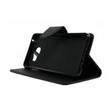 Луксозен кожен калъф Flip тефтер със стойка MERCURY Fancy Diary за LG K4 - черен