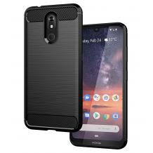 Силиконов калъф / гръб / TPU за Nokia 3.2 - черен / carbon