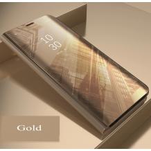 Луксозен калъф Clear View Cover с твърд гръб за Huawei Honor 10 Lite - златист