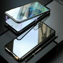 Магнитен калъф Bumper Case 360° FULL за Samsung Galaxy S20 FE - прозрачен / черна рамка