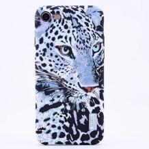 Силиконов калъф / гръб / TPU за Apple iPhone 6 / iPhone 6S - сив леопард