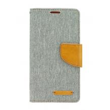 Кожен калъф Flip тефтер Canvas Mercury Book със стойка за Huawei Mate 10 Lite / Honor 9i - сив